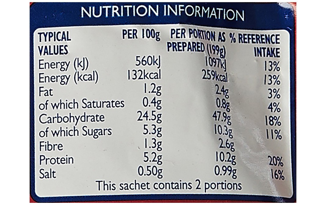 Batchelors Super Pasta 'n' Sauce Tomato, Onion & Herb   Pack  128 grams